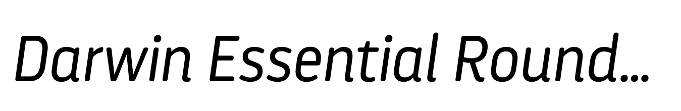 Darwin Essential Rounded Light Italic
